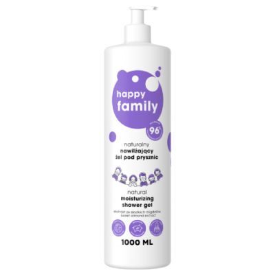 Happy Family Naturalny nawilżający żel pod prysznic, 1000 ml