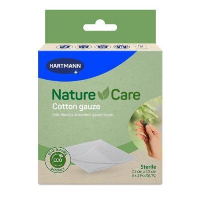 HARTMANN Nature Care Naturalne kompresy bawełniane 7,5x7,5cm, 5x2 szt. KRÓTKA DATA 01.05.2026
