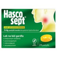 HASCOSEPT o smaku cytrynowo-miodowym 24 pastylki