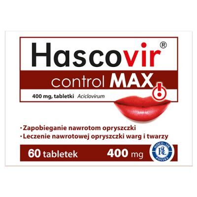 Hascovir Control MAX 400mg, 60 tabletek