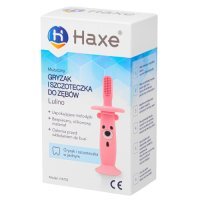 Haxe Lulino Muzyczna szczoteczka gryzak do zębów dla dzieci różowa, 1 szt.