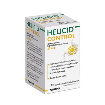 Helicid 10mg - 28 kapsułek - Lek na zgagę i nadkwaśność