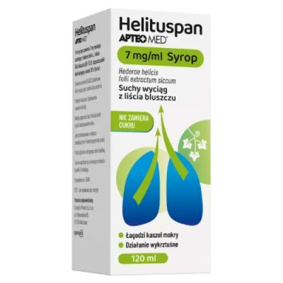 Helituspan Apteo Med 7 mg/ml syrop, 120 ml