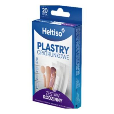 Heltiso Plastry opatrunkowe Zestaw rodzinny, 20 szt.
