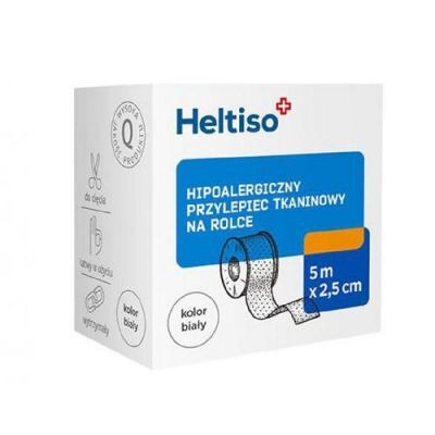 Heltiso Przylepiec tkaninowy 5m x 2,5cm,1szt. (rolka)