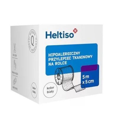 Heltiso Przylepiec tkaninowy 5m x 5cm, 1 sztuka