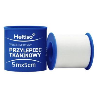 Heltiso Przylepiec tkaninowy na rolce 5 m x 5 cm, 1 szt.