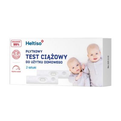 Heltiso Test ciążowy płytkowy do użytku domowego, 2 szt.