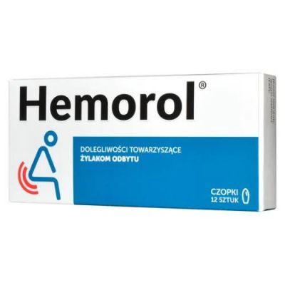 HEMOROL 12 czopków, hemoroidy, ból, stan zapalny