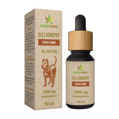 HEMPKING Olej Konopny DOG CARE Full Spectrum 1000mg fitoskładników, 50ml
