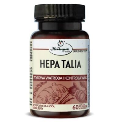 Hepa Talia Kompozycja 4 ziół i spiruliny, 60 kaps.