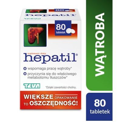 HEPATIL 80 tabletek wspomaganie pracy wątroby