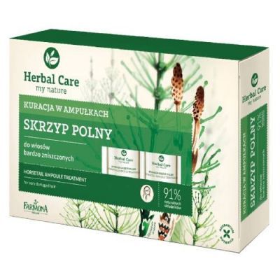 HERBAL CARE Kuracja w ampułkach do włosów bardzo zniszczonych SKRZYP POLNY 5 x 5ml FARMONA