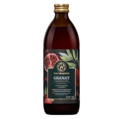 HERBAL MONASTERIUM naturalny sok z granatu z witaminą C 500 ml