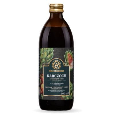 HERBAL MONASTERIUM naturalny sok z karczocha z witaminą C 500 ml