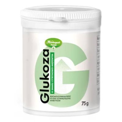 Herbapol Glukoza proszek o smaku cytrynowo-miętowym, 75 g