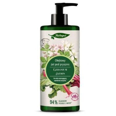 HERBAPOL Żel pod prysznic Geranium Jaśmin, 740ml