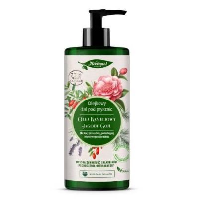 HERBAPOL Żel pod prysznic Olej kameliowy Jagody Goji, 740ml