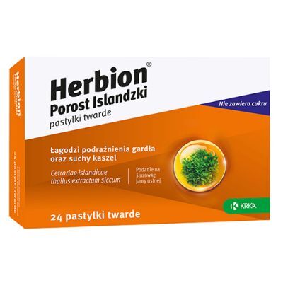 Herbion Porost Islandzki 3 mg, 24 pastylki twarde
