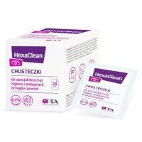 HEXACLEAN Chusteczki do specjalistycznej higieny i pielęgnacji brzegów powiek 20 sztuk