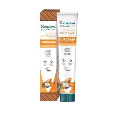 HIMALAYA BOTANIQUE Pasta do zębów przeciw płytce nazębnej z Kurkumą i Olejem Kokosowym 75 ml