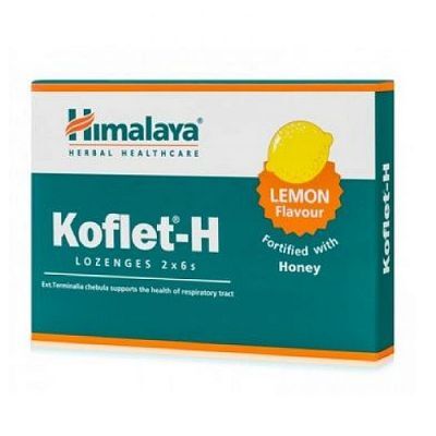 HIMALAYA KOFLET-H smak cytrynowy, 12 pastylek do ssania