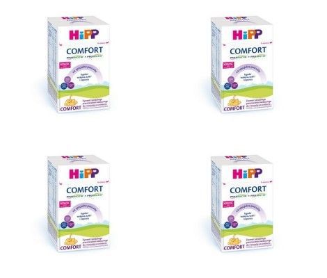4 x HIPP 1 COMFORT COMBIOTIC Mleko początkowe łagodzące wzdęcia z Metafolin 600 g