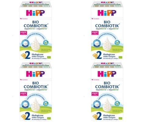 4 x HIPP 2 BIO COMBIOTIC Mleko następne z Metafolin® 550 g