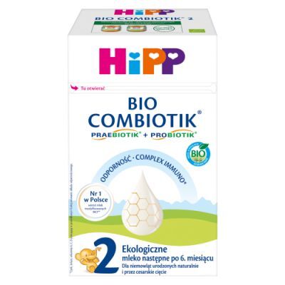 HiPP 2 BIO Combiotik Ekologiczne mleko następne dla niemowląt po 6. miesiącu, 550g