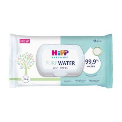 HiPP Babysanft Pure Water Chusteczki nawilżane, 48 szt.