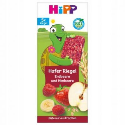 HiPP Batonik owsiany Truskawki Maliny Bio, 5x20 g