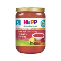 HiPP BIO Barszczyk czerwony z delikatną wołowiną po 6. miesiącu, 190 g