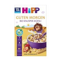 HiPP BIO Chrupiące musli z bananami i truskawkami od 15. miesiąca, 200 g