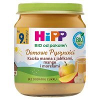 HiPP Bio Domowe Pyszności Kaszka manna z jabłkami mango i morelami po 9. miesiącu, 200 g