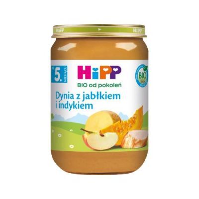 HiPP BIO Dynia z jabłkiem i indykiem po 5. miesiącu, 190 g