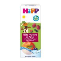 HiPP BIO Jabłka-Czerwone owoce z wodą źródlaną po 1. roku, 200 ml