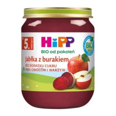 HiPP BIO Jabłka z burakiem po 5. miesiącu, 125 g