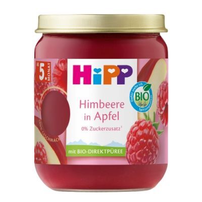 HiPP BIO Jabłka z malinami dla niemowląt po 5. miesiącu życia, 160 g