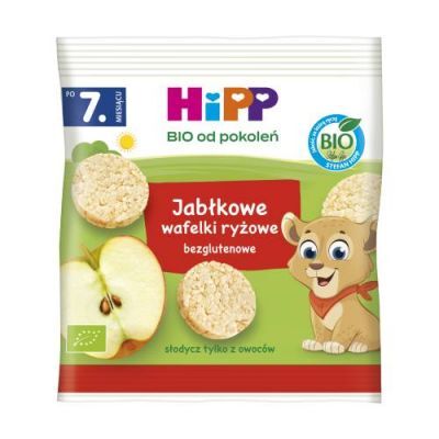 HiPP BIO Jabłkowe wafelki ryżowe bezglutenowe po 7. miesiącu, 30 g
