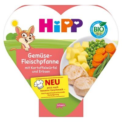 HiPP BIO Jarzynki z ziemniakami i delikatnym schabem po 1. roku, 250 g