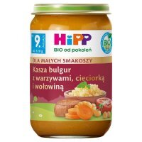 HiPP BIO Kasza bulgur z warzywami cieciorką i wołowiną po 9. miesiącu, 220 g