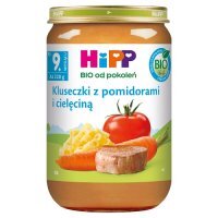 HiPP BIO Kluseczki z pomidorami i cielęciną po 9. miesiącu, 220 g