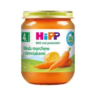 HiPP BIO Młoda marchew z ziemniakami po 4. miesiącu, 125 g