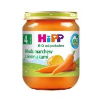 HiPP BIO Młoda marchew z ziemniakami po 4. miesiącu, 125 g