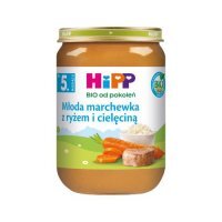 HiPP BIO Młoda marchewka z ryżem i cielęciną po 5. miesiącu, 190 g
