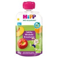 HiPP BIO Mus owocowy jabłka mirabelki brzoskwinie po 6. miesiącu, 100 g