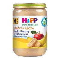 HiPP BIO Owoce &amp; Zboża Jabłka i banany z biszkoptami po 4. miesiącu, 190 g