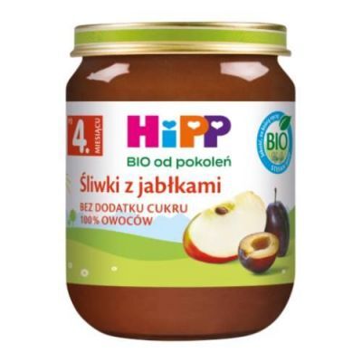 HiPP BIO Śliwki z jabłkami po 4. miesiącu, 125 g
