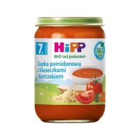 HiPP BIO Zupka pomidorowa z kluseczkami i kurczakiem po 7. miesiącu, 190 g