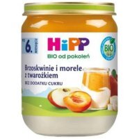 HiPP Brzoskwinie i morele z twarożkiem, 160 g